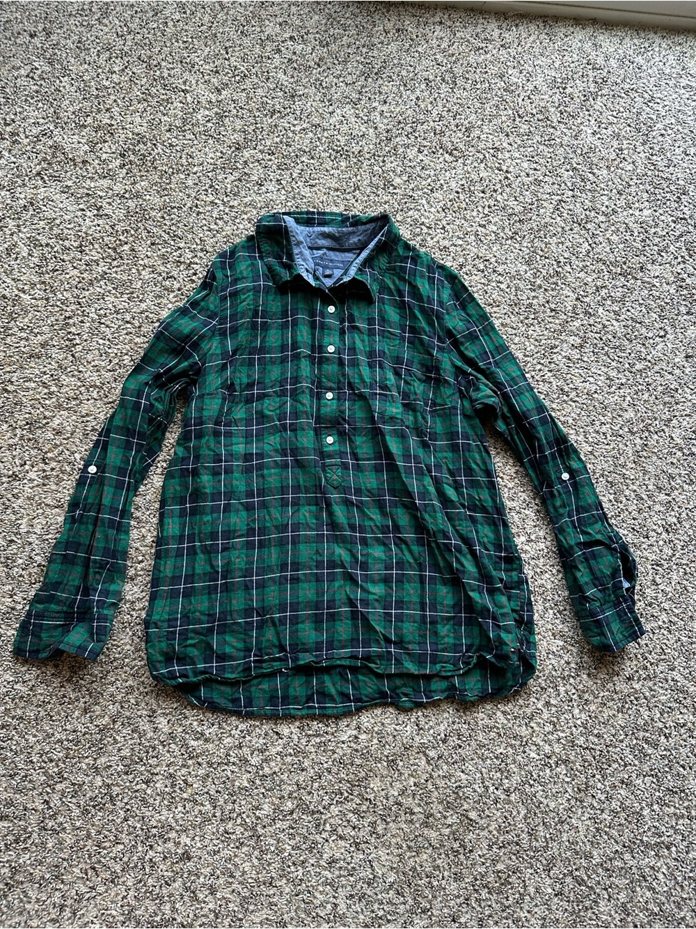 Women’s Tommy Hilfiger size XL Green 3/4 Button Down top
